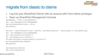 migrate from classic to claims
 