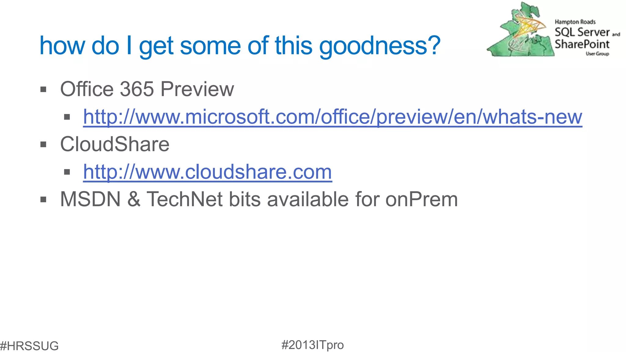 how do I get some of this goodness?

   http://www.microsoft.com/office/preview/en/whats-new

   http://www.cloudshare.com
 