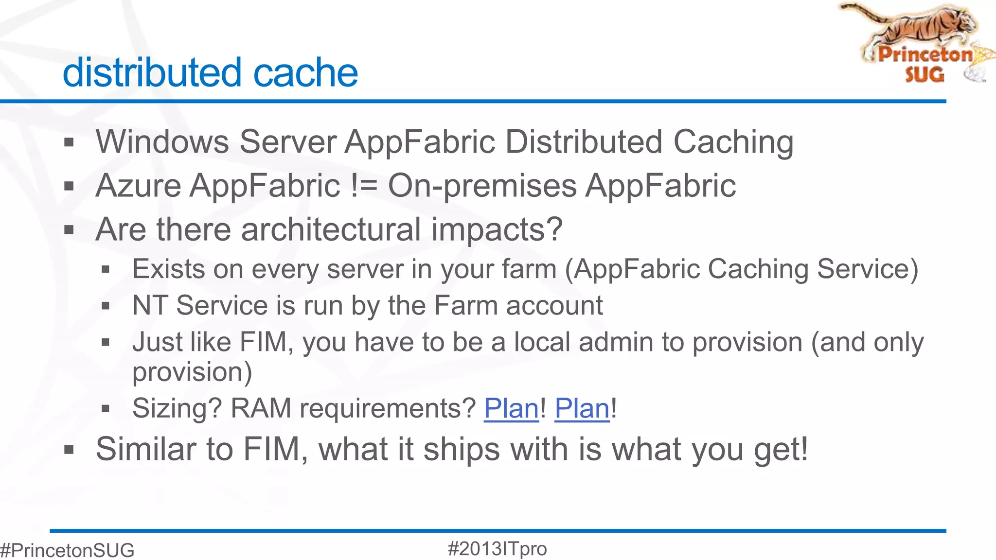 distributed cache




                    Plan Plan
 