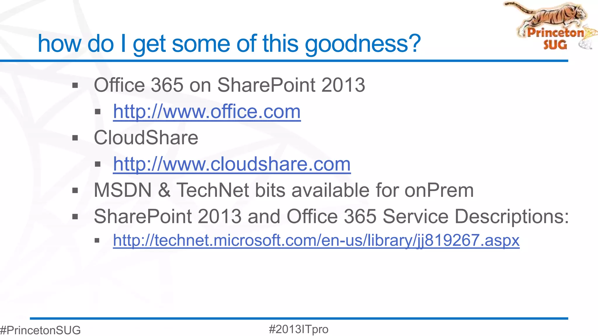 how do I get some of this goodness?

      http://www.office.com

      http://www.cloudshare.com


      http://technet.microsoft.com/en-us/library/jj819267.aspx
 