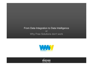 From Data Integration to Data Intelligence
                   or
     Why Free Solutions don‘t work
 