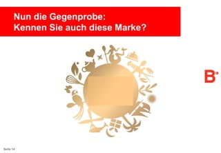 Nun die Gegenprobe:
Kennen Sie auch diese Marke?

Seite 14

 