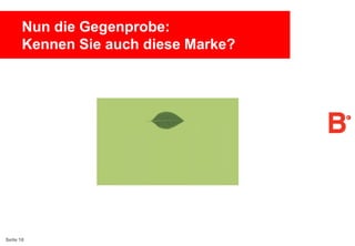 Nun die Gegenprobe:
Kennen Sie auch diese Marke?

Seite 18

 