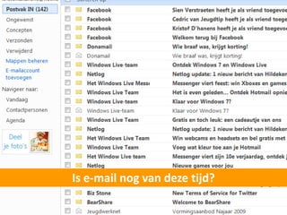 Is e-mail nog van deze tijd?
 