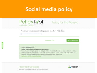 Social media policy
 