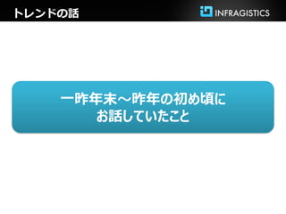 トレンドの話




    一昨年末～昨年の初め頃に
       お話していたこと
 