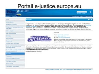 Portail e-justice.europa.eu
 