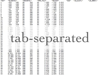 tab-separated
 