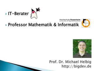    IT-Berater

   Professor Mathematik & Informatik
 