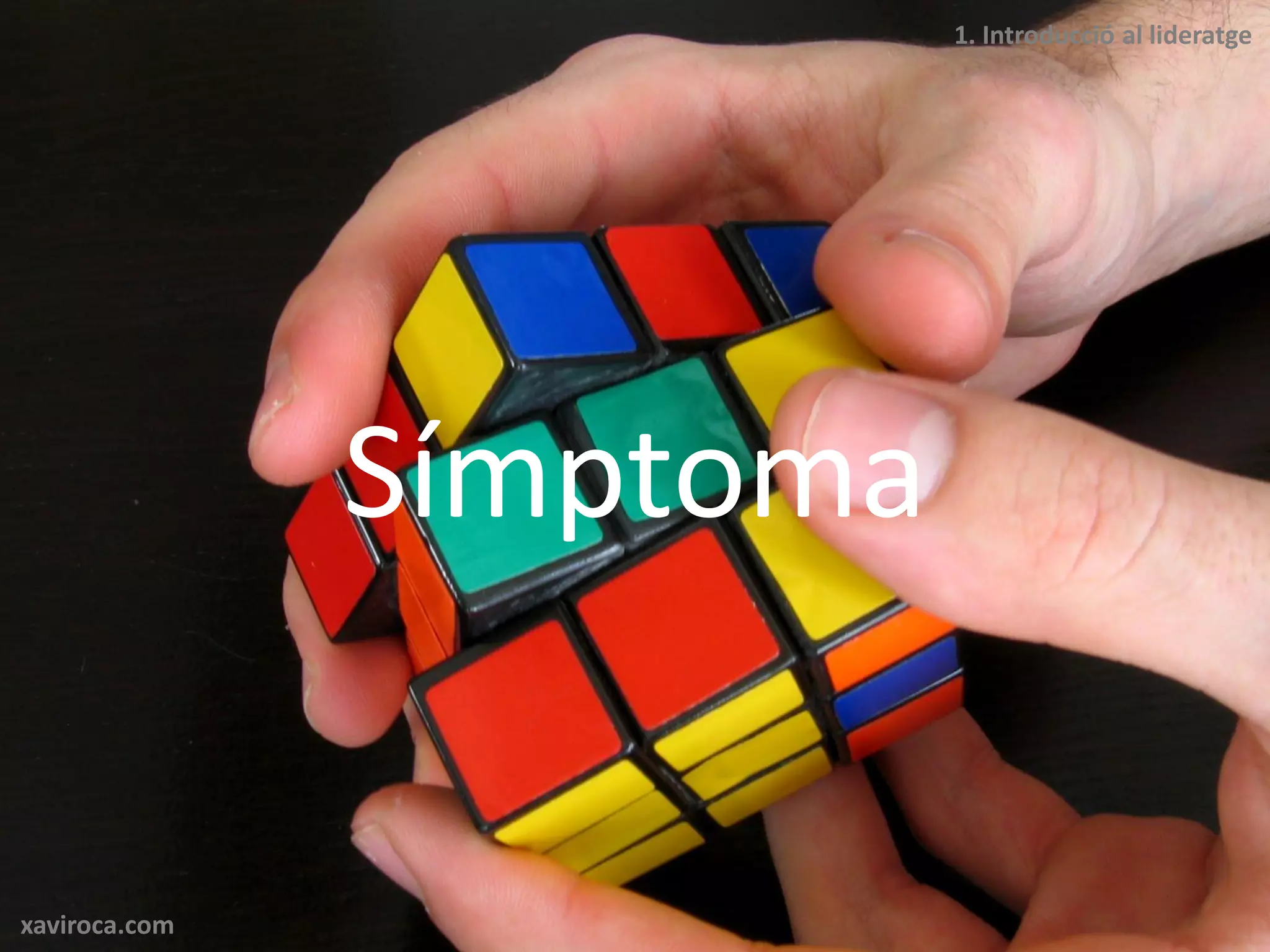 1. Introducció al lideratge


     El lideratge és un tema molt complex




               Símptoma

xaviroca.com
 