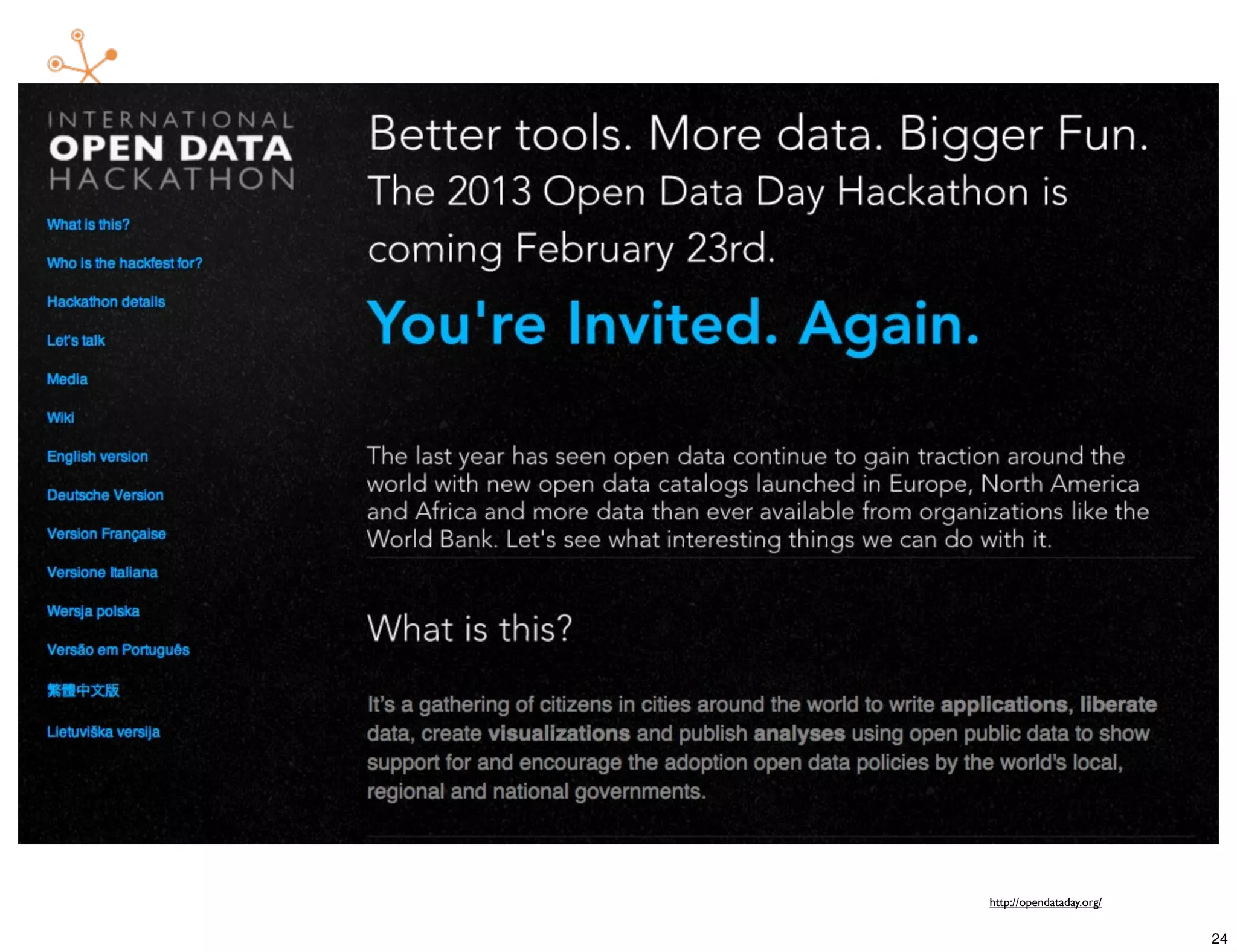http://opendataday.org/


                          24
 