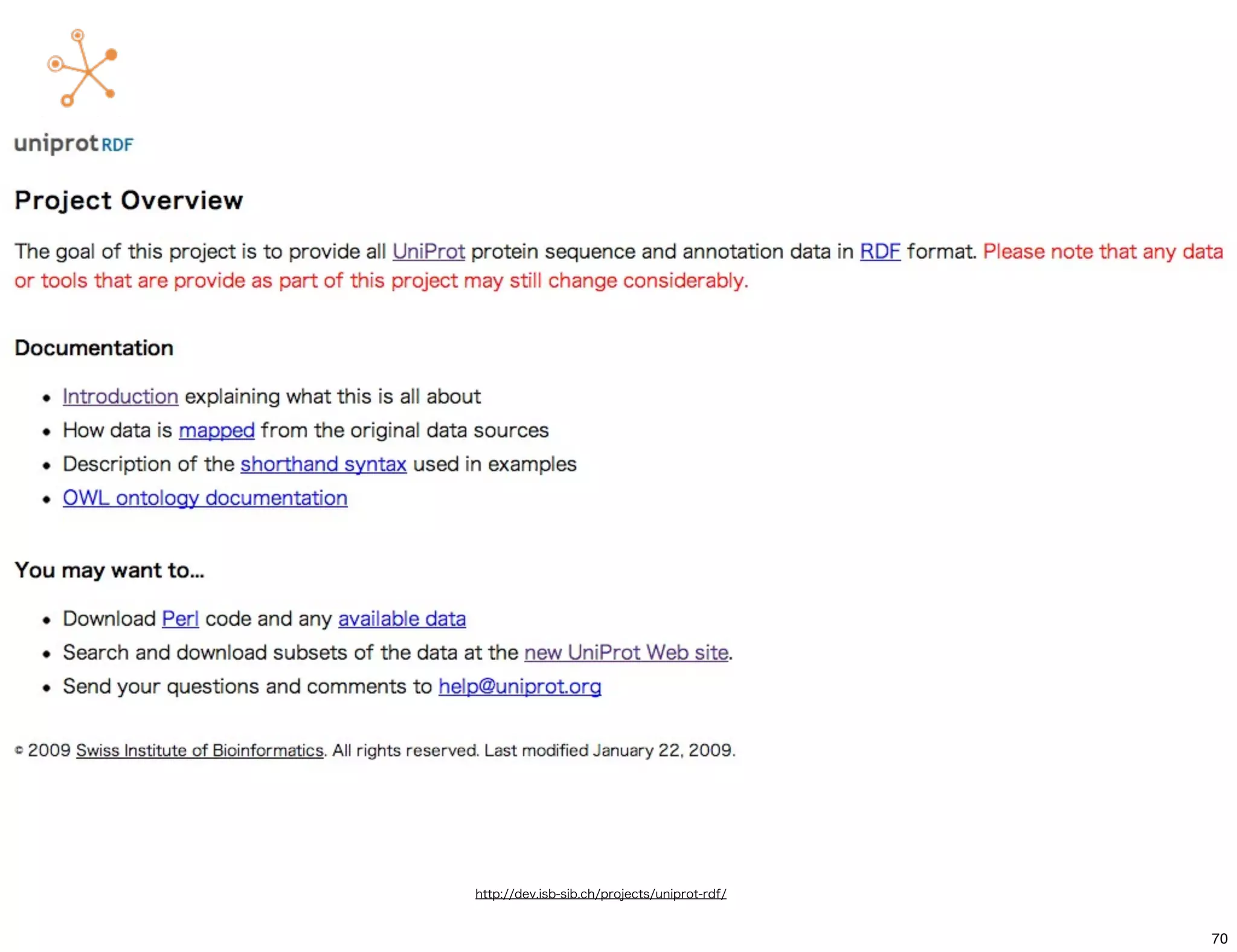 http://dev.isb-sib.ch/projects/uniprot-rdf/


                                              70
 