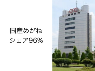 国産めがね
シェア96%
 