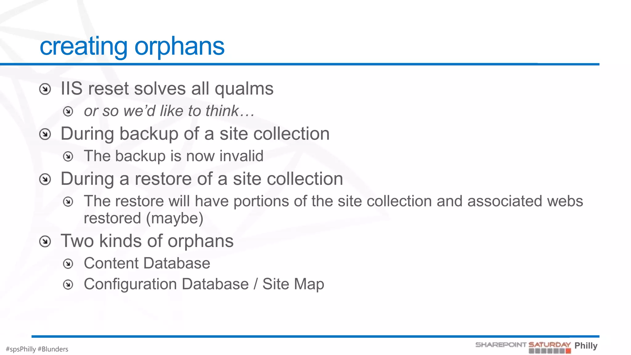 creating orphans




#spsPhilly #Blunders
 