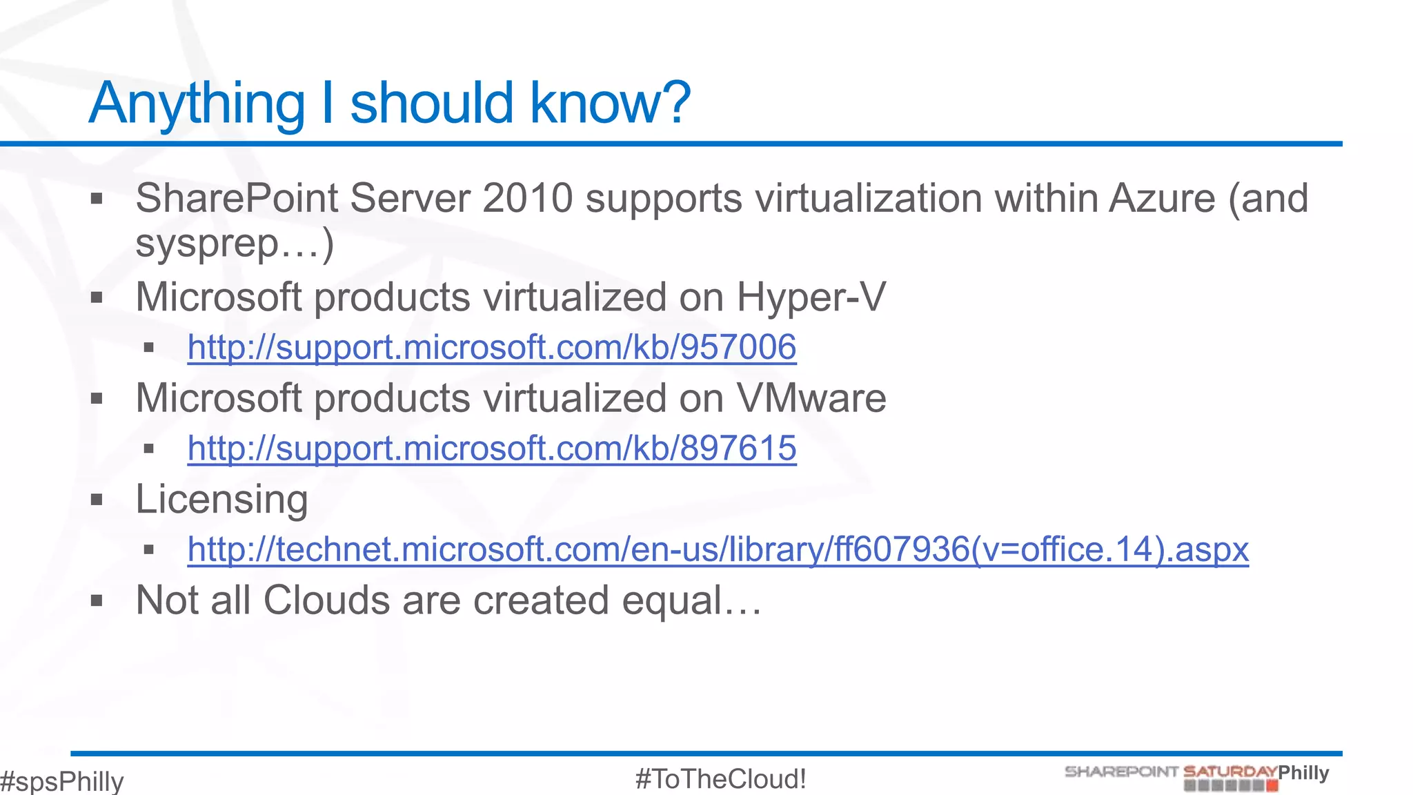 Anything I should know?



   http://support.microsoft.com/kb/957006

   http://support.microsoft.com/kb/897615

   http://technet.microsoft.com/en-us/library/ff607936(v=office.14).aspx
 