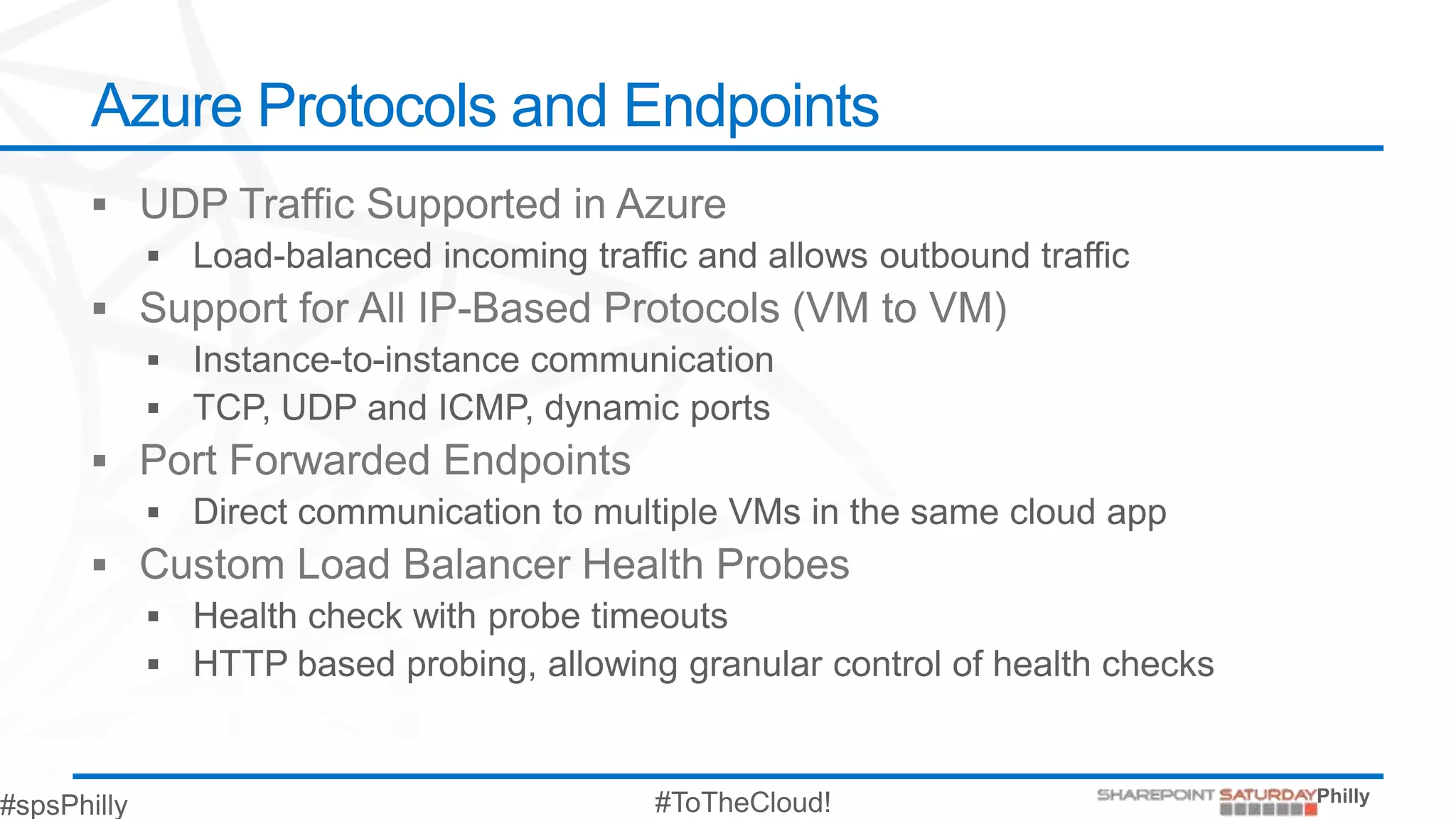 Azure Protocols and Endpoints

       balanced
 