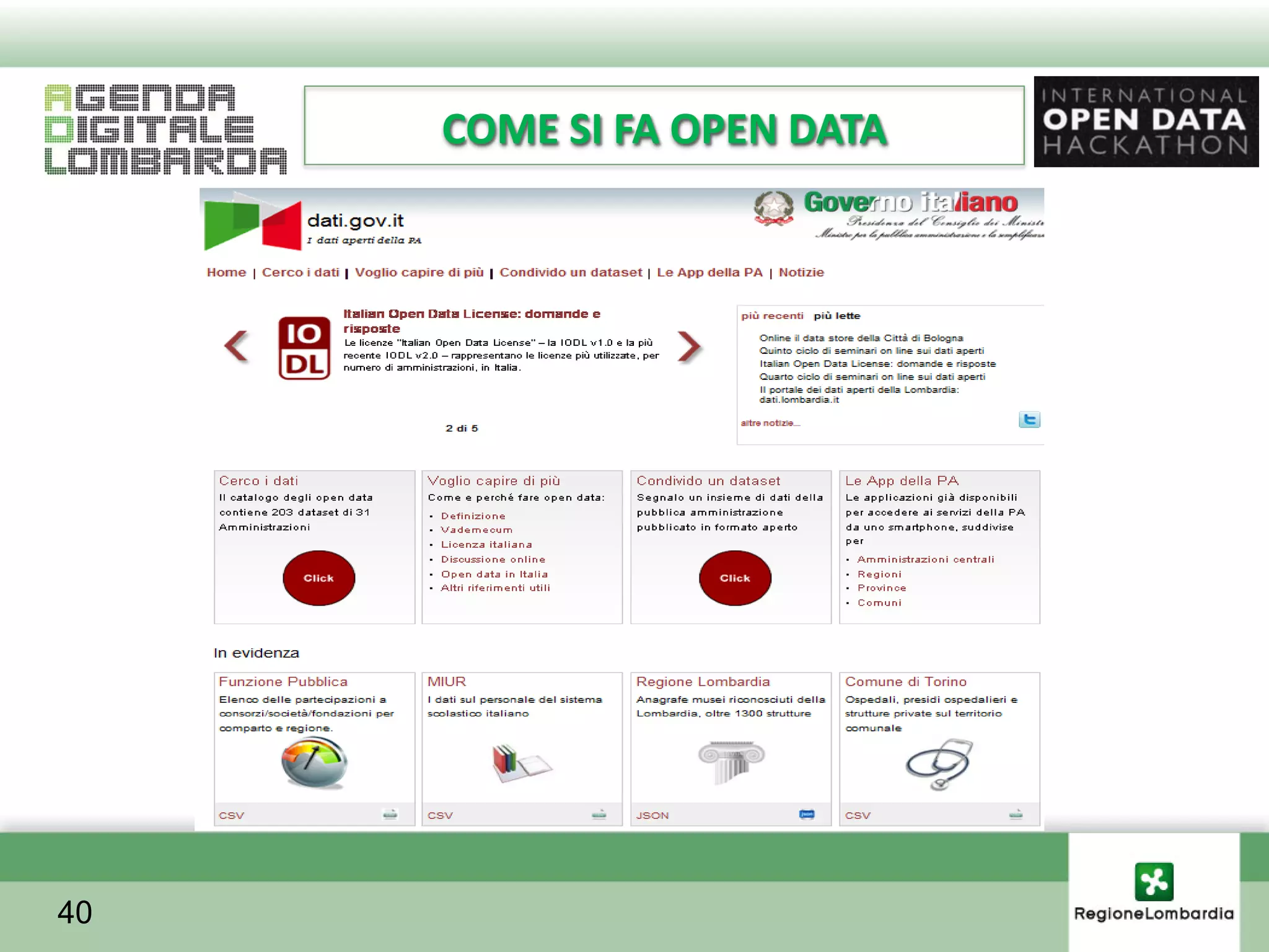 COME SI FA OPEN DATA




40
 