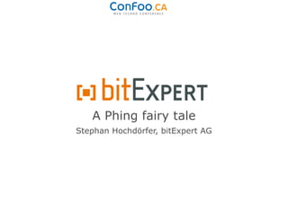 A Phing fairy tale
Stephan Hochdörfer, bitExpert AG
 