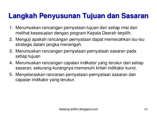 Penentuan Parameter dalam Menyusun Rencana Strategis