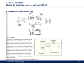 2 – Revenue stream
What’s the business model of self-publishing?


A new business model by lulu.com




Alexander Osterwal...