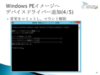    変更をコミットし、マウント解除




                      34
 