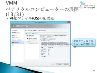    VHDファイル(OS)の配置先




                      配置先ディスクボ
                      リュームの選択可
                      能




                                 60
 