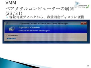    容量可変ディスクから、容量固定ディスクに変換




                             70
 