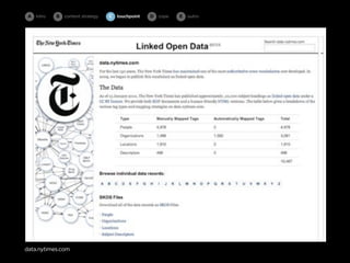 A intro   B   content strategy   C   touchpoint   D cope   E   outro




data.nytimes.com
 
