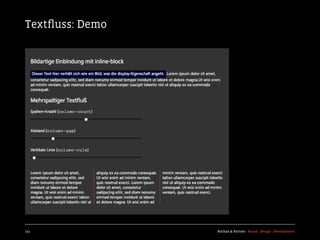 Textﬂuss: Demo




121              Kochan & Partner Brand Design Development
 