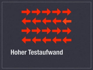 Hoher Testaufwand
 