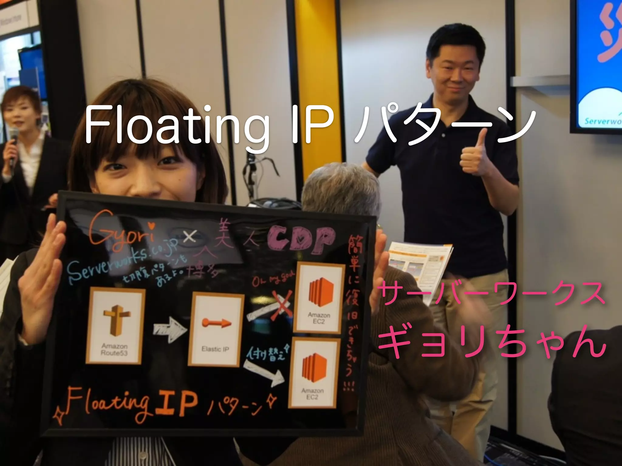 Floating IP パターン


          サーバーワークス
          ギョリちゃん
 