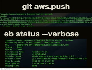 git aws.push



    eb status --verbose




13年3月10日日曜日
 