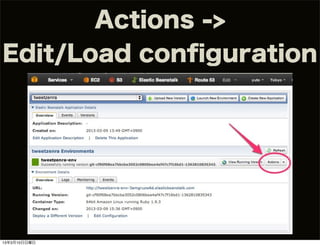 Actions ->
Edit/Load conﬁguration




13年3月10日日曜日
 