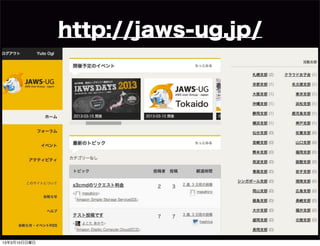 http://jaws-ug.jp/




13年3月10日日曜日
 