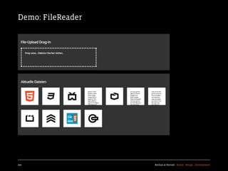 Demo: FileReader




200                Kochan & Partner Brand Design Development
 