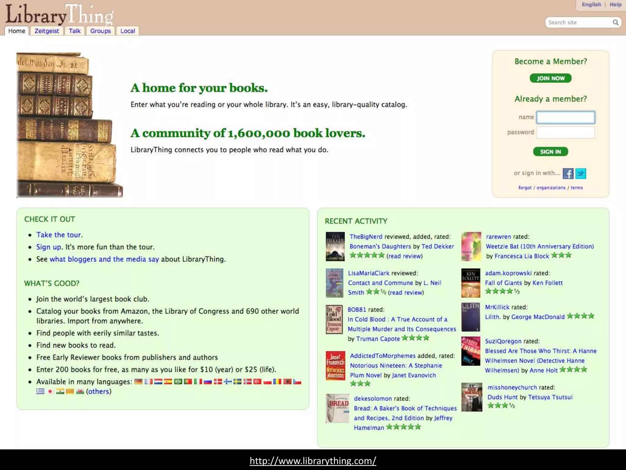 User “ending2012” has
added/cataloged 65,535 books
 