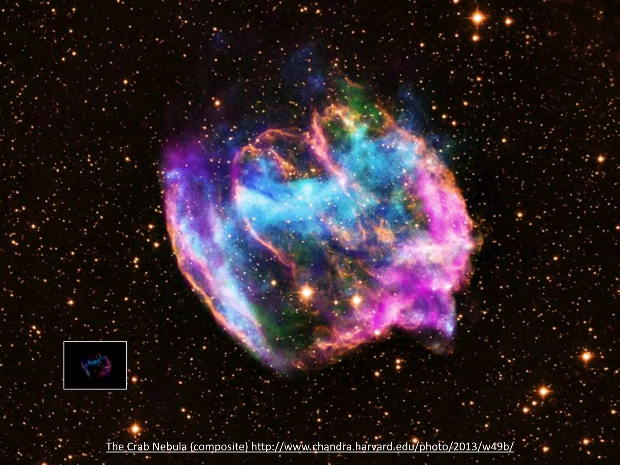 The Crab Nebula (composite) http://www.chandra.harvard.edu/photo/2013/w49b/
 