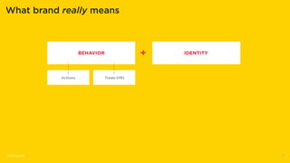 What brand really means
BEHAVIOR IDENTITY+
Actions Trade-Offs
13@lvincent
 