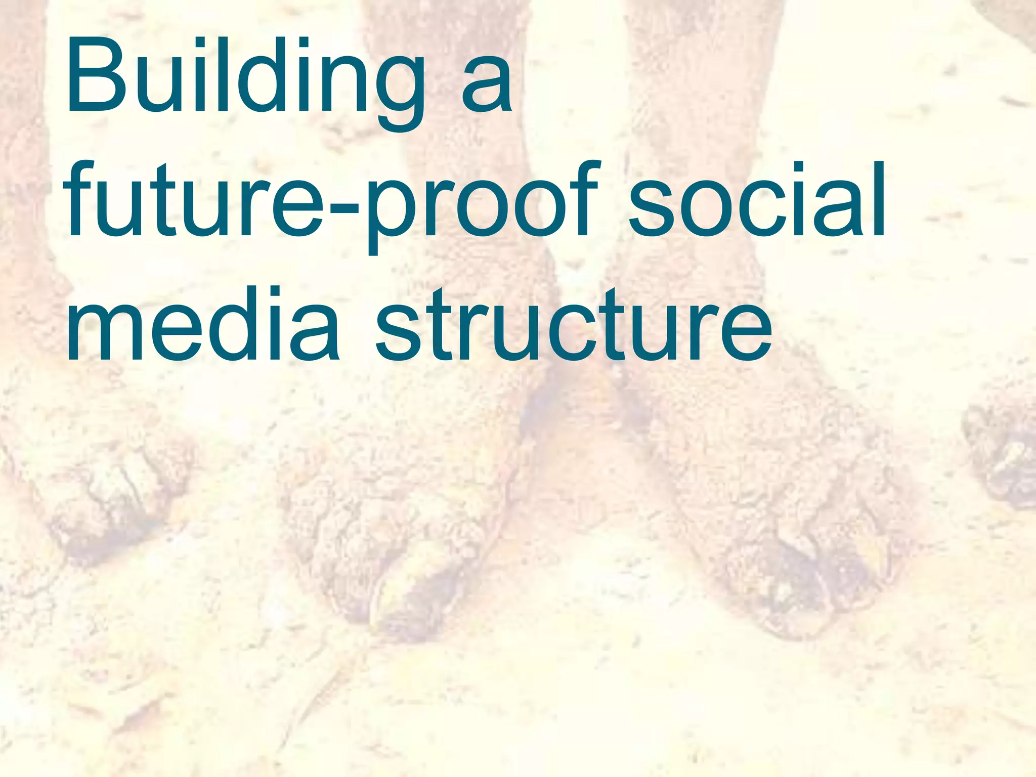 Building a
future-proof social
media structure

 