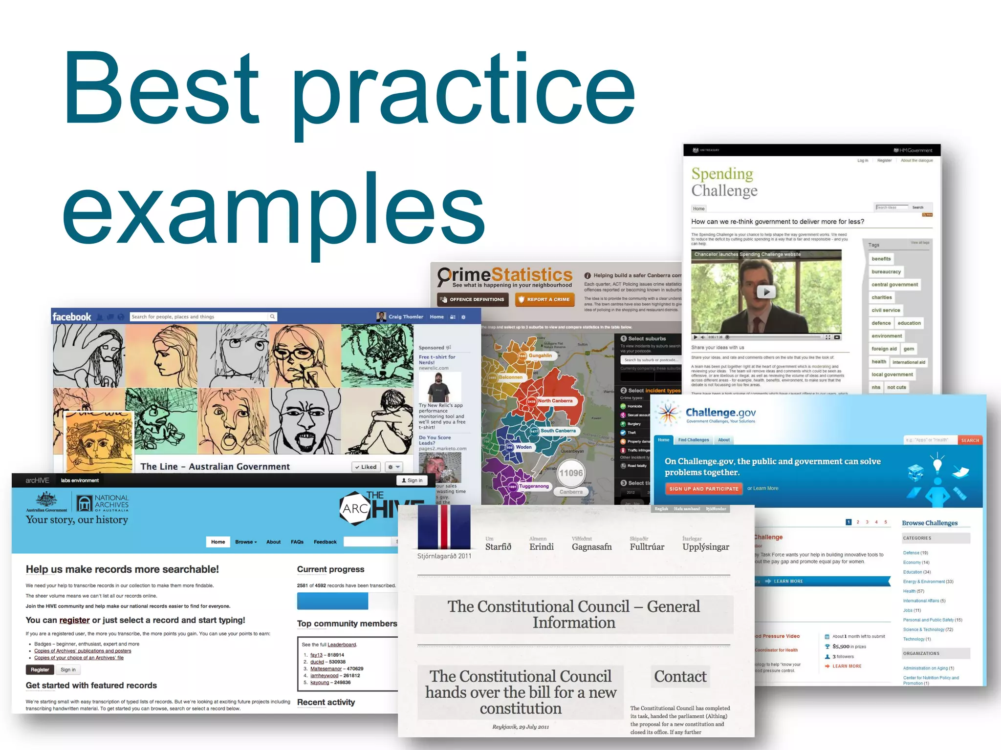 Best practice
examples

 