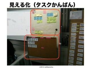 見える化（タスクかんばん）
       ⑦




   ⑧




           ©2013 atWare,Inc
 