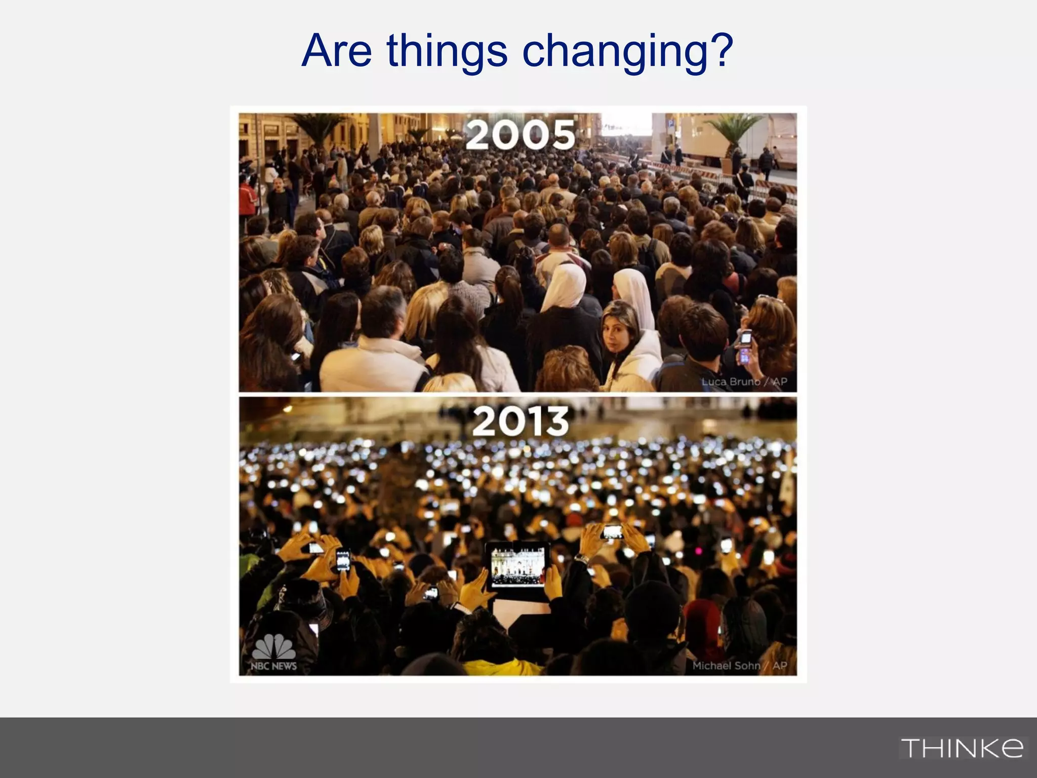 Are things changing?
 