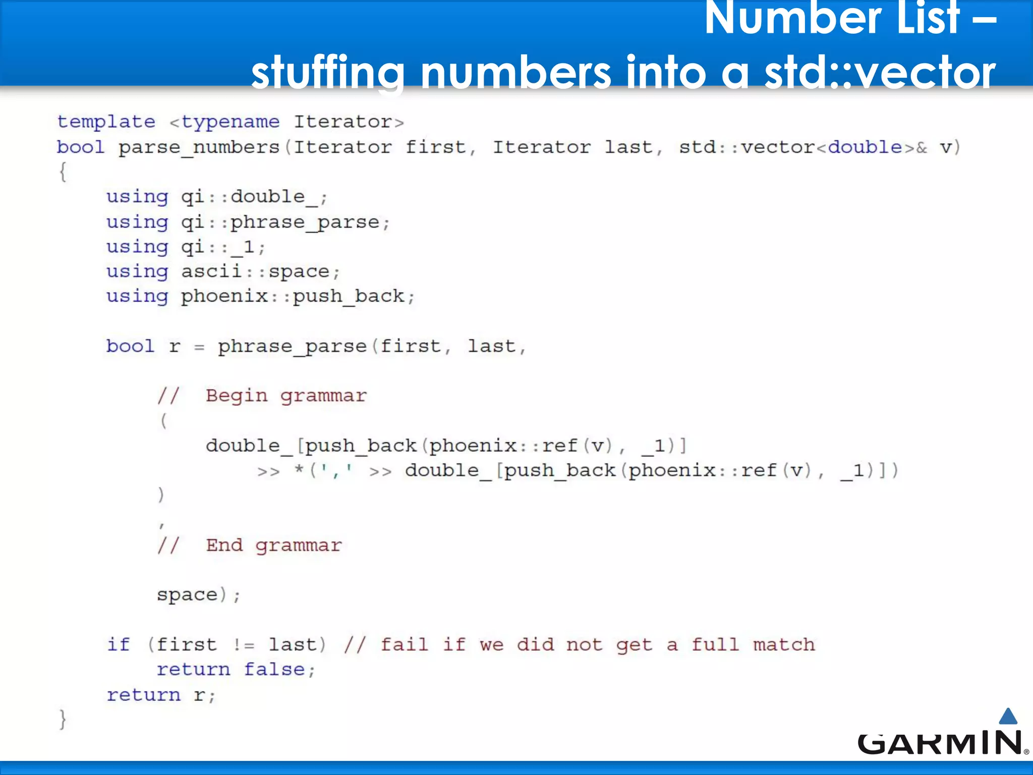 Number List –
stuffing numbers into a std::vector
10
 