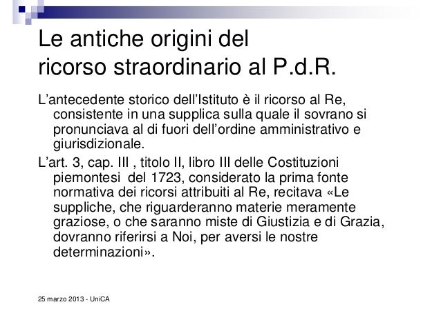 Ricorso Straordinario Al Presidente Della Repubblica I ricorsi amministrativi in generale e focus su ricorso straordinario…