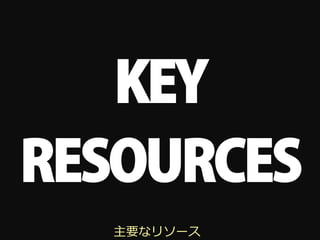 KEY
RESOURCES
  主要なリソース
 