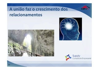 A	
  união	
  faz	
  o	
  crescimento	
  dos	
  
 relacionamentos	
  
 	
  




41
 