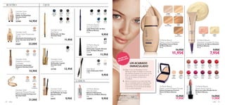 ROSTRO                                            OJOS

             Giordani Gold
             Make-up Base                                   23438
                                                           Midnight
                                                                      23439
                                                                       Moss
                                                                                23440
                                                                                Onyx
                                                                                                     22490
                                                                                                      Black
                                                                                                               22491
                                                                                                               Brown
                                                                                                                          22492
                                                                                                                           Grey
                                                                                                                                                                                                                               12809                12810
             Fijador de Maquillaje                                                                                                                                                                                            Porcelain          Natural Ivory




                                                                                                                                                                                                                                                                                         12 82 0 Gold
                                                             Blue     Green      Grey
             Giordani Gold
             30 ml.




                                                                                                                                                                                               12 809 Porce lain
             22760               16,95€                               22738
                                                                       Black
                                                                                22739
                                                                                Brown
                                                                                                               22493
                                                                                                                Blue
                                                                                                                          22494
                                                                                                                          Green

                                                                                                 Oriﬂame Beauty                                                                                                                12811
                                                                                                                                                                                                                            Natural Beige
                                                                                                                                                                                                                                                      12812
                                                                                                                                                                                                                                                       Sand
                                                                                                 Smooth Deﬁner
                                                                                                 Lápiz Delineador de Ojos
                                       23667              Giordani Gold                          Oriﬂame Beauty
             Giordani Gold                                Eye Pencil                             0. 3 g.
             Tinted Glow Moisturiser                      Delineador de Ojos
                                                          Giordani Gold
                                                                                                                        9,95€                                                                                                                       12813                                                12819           12820
             SPF 15                                       1 g.
                                                                                                                                                                                                                                                 Honey Amber                                              Pink            Gold
             Hidratante Iluminadora con
             Color Giordani Gold SPF 15                                        11,95€                                                                                                                                 Oriﬂame Beauty                                                             Oriﬂame Beauty
             30 ml.                                                                                                       21648
                                                                                                                                                                                                                      Matte Control Foundation                                                   Absolute Concealer for Eyes
             23667              22,00€                                                           Oriﬂame Beauty
                                                                                                                           Black
                                                                                                                                                                                                                      Maquillaje Control Matte                                                   Corrector de Ojeras Absolute
                                                                                                                                                                                                                      Oriﬂame Beauty                                                             Oriﬂame Beauty
                                                                                                 Wonder Liner                                                                                                         30 ml.                                                                     10 ml.
                                                                                                 Delineador Líquido Wonder
                                                                                21720
                                                                                                 Liner Oriﬂame Beauty                                                                                                                             14,95€                                                                  9,95€
                                                                                                                                                                                                                                            11,95€                                                                 7,95€
                                                                                Black
                                                                                                 2 . 5 ml.
                           23809
                            Sand
                                       23810
                                        Rose                                                     21648                  11,95€
                                                                                                                                            OS
                                                                                                                                         RET
             Giordani Gold                                Giordani Gold                                                              SEC LLEZA
                                                                                                                                          E
             Adaptive Luminous                            Liquid Eye Liner                                                           DE B
             Concealer                                    Delineador Líquido                                   23858      23859                           UN ACABADO




                                                                                                                                                                                                 12807 Light/Medium
             Corrector Iluminador                         Giordani Gold                                         Black     Nude                                                                                                                                           22863        22864             22865    22866      22867
             Adaptive Giordani Gold                       7 ml.                                                                                           INMACULADO                                                                                                     Nude
                                                                                                                                                                                                                                                                         Suede
                                                                                                                                                                                                                                                                                       Pink
                                                                                                                                                                                                                                                                                      Nude
                                                                                                                                                                                                                                                                                                         Pure
                                                                                                                                                                                                                                                                                                        Berry
                                                                                                                                                                                                                                                                                                                 Smoke
                                                                                                                                                                                                                                                                                                                  Red
                                                                                                                                                                                                                                                                                                                             True
                                                                                                                                                                                                                                                                                                                            Coral
             7 ml.                                        21720                12,95€            Kohl Pencil                                 1. Elige el tono de Maquillaje Control
                                 14,95€                                                          Lápiz Delineador Kohl
                                                                                                 1. 3 g.
                                                                                                                                                Matte que mejor se adapte a tu tono de
                                                                                                                                                piel. Aplícalo alrededor de la nariz y en la
                                                                                                                        9,95€                   frente y extiéndelo suavemente en la                                                        12807        12808         22868          22869             22870    22871      22872
                                                                                                                                                zona de las orejas y la línea de la                                                          Light/     Medium/         Hot          Moroccan           Deep      Dark     Chocolate
                                                                                                                                                                                                                                            Medium        Dark          Pink           Pink              Plum    Berry      Brown
                                                                                                                                                mandíbula.
                           22740
                           Natural
                                      22741
                                      Medium                                            LABIOS                                               2. Aplica el corrector en un tono más bajo
                                                                                                                                                que tu maquillaje sobre las manchas, las
                                                                                                                                                ojeras y las imperfecciones. Extiéndelo
                                                                                                                                                suavemente con las yemas de los dedos                                 Oriﬂame Beauty                                                    Oriﬂame Beauty




                                                                                                                                                                                                                                                                  22863 Nude Suede
                                       22851
                                     Translucent
                                                          Giordani Gold                          Oriﬂame Beauty                                 o con un pincel aplicador.                                            Matte Control Pressed Powder                                      Studio Artist Lipstick
             Giordani Gold                                Shaping Eyebrow Gel                    Wonder Balm                                                                                                          Polvos Compactos Control                                          Barra de Labios Studio Artist
             Supreme Pressed Powder                       Gel Deﬁnidor de Cejas                  Bálsamo Hidratante                                                                                                   Matte Oriﬂame Beauty                                              Oriﬂame Beauty
             Polvos Compactos Supreme                     Giordani Gold                          Protector Oriﬂame Beauty                                                                                             8 g.                                                              4 g.
             Giordani Gold
             7 g.
                                                          7 ml.                                  4 g.                              La modelo lleva: Corrector de Ojeras
                                                                                                                                   Absolute Oriﬂame Beauty 12820 Gold,                                                                            13,95€                                                                 14,95€
                                                          24151                9,95€             23099                  9,95€      Maquillaje Control Matte Oriﬂame Beauty                                                                        11,95€                                                                 11,95€
                                 21,00€                                                                                            12810 Natural Ivory.
42   color                                                                                                                                                                                                                                                                                                               color   43
 