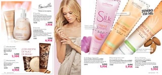 


                                                                                                                                                                                                                  
                                                                                                                                                                                                                                          

                                                    Piensa en las mujeres
                                                                                                                                                                                                       JUMBO
                                                                                                                                                                                                        150 ML
                     
                                          Feminelle                                                                                                Nutre intensamente
                                         Soothing Intimate Cream
                                         Crema Calmante Íntima Feminelle
                                         Crema calmante con Manteca de Karité
                                         especial para la zona íntima de la mujer.
                                        Dermatológica y ginecológicamente
                                         testada. 75 ml.
                                         15240                           9,95€
                                                                    7,95€             Suaviza y nutre tus
                                          Feminelle                                  manos intensamente
                                         Soothing Intimate Wash
                                         Limpiador Íntimo
                                         Cremoso Feminelle                                                       ¡50 ml                              ¡50
                                         Con extractos de Caléndula y Almendra                                          m  á s!                          m   lm
                                         Dulce para combatir la sequedad                                                                                       á s!




                                                                                                                                                                                                ¡5
                                                                                                                                                                                                  0
                                         proporcionando hidratación y suavidad.




                                                                                                                                                                                                  m
                                         300 ml.




                                                                                                                                                                                                    lm
                                                                         7,95€




                                                                                                                                                                                                      ás
                                         13181




                                                                                                                                                                                                        !
                                                                   6,95€
                                                                            
      ¡Última Oportunidad!
 Brazil Nuts Soap
Jabón en Barra
                         Bar
                                 ¡CON AROMA                                                                                                                                                  Hidratación de larga duración
                                                                                                                                                                                             para manos y uñas.
Nuez de Brasil
75 g.                            DE NUEZ
24710                    3,50€   DE BRASIL!
                  2,50€                                                              Silk Beauty Hand Cream                            Nourishing Hand Cream                           2-in-1 Protecting
                                                                                     Crema de Manos Silk Beauty JUMBO                  for Dry Hands (Jumbo)                             Hand & Nail Cream (Jumbo)
      ¡Última Oportunidad!                                                           Suaviza y nutre tus manos con esta crema          Crema Nutritiva para Manos Secas JUMBO            Crema Protectora para Manos
                                                                                     enriquecida con proteínas de Seda y extracto de   Nutre en profundidad las manos secas con aceite   y Uñas 2 en 1 JUMBO
 Brazil Nuts Hand       Cream                                                       Orquídea antioxidante y protector. 150 ml.        natural de Almendra Dulce. 150 ml.                Fórmula ligera con aceite de Almendra Dulce y
Crema de Manos
Nuez de Brasil                                                                       21612                                  8,95€      13365                                 8,95€       ﬁltros UV que mantienen tus manos hidratadas

                                                                                                                       5,95€
                                                                                                                                                                                         las 24 horas. 150 ml.
75 ml.
24709                    6,95€                                                                                                                                          5,95€            13366                                 8,95€
                   4,95€                                                                                                                                                                                                  5,95€
104    aseo personal                                                                                                                                                                                                  aseo personal      105
 