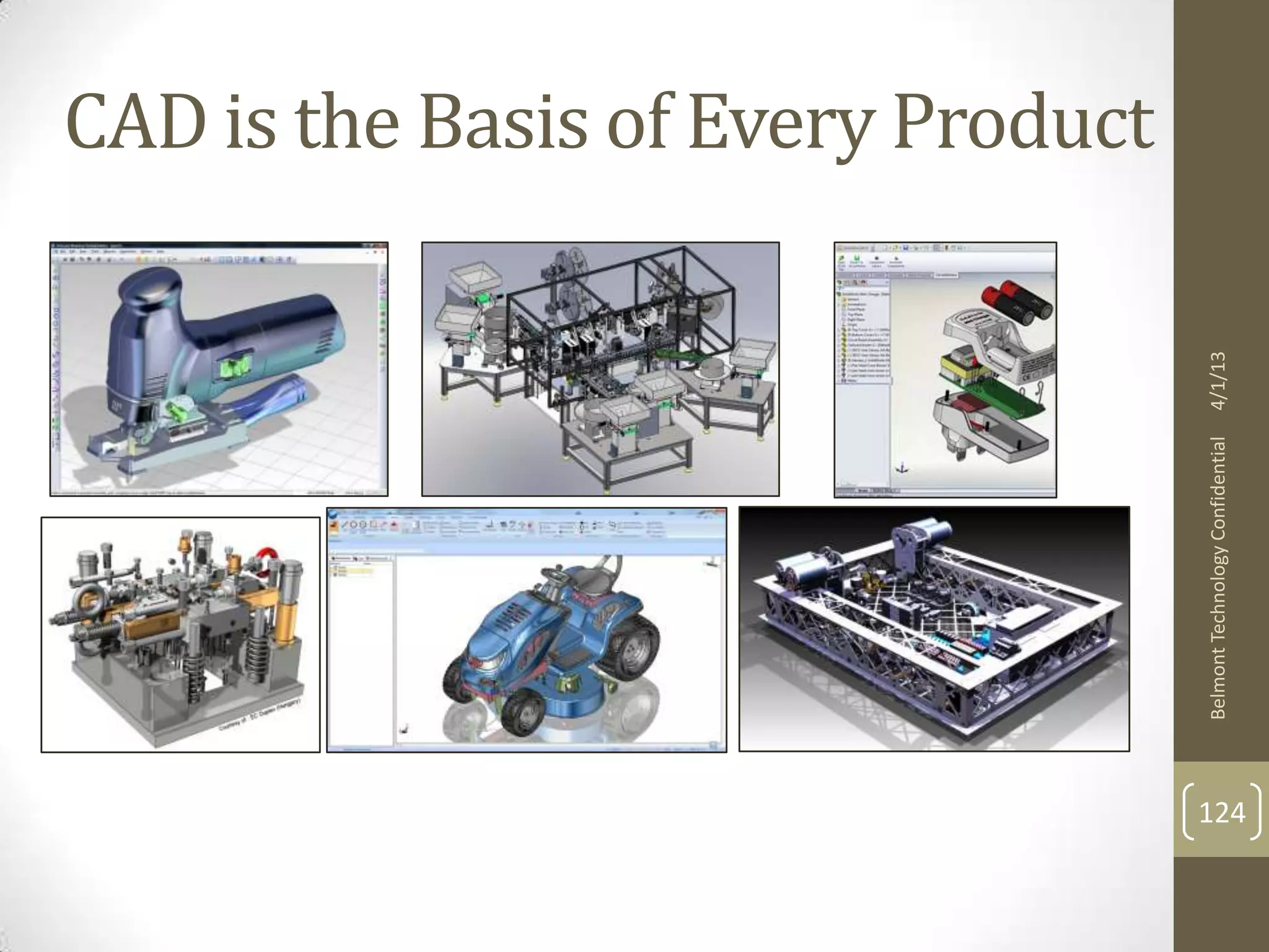 CAD is the Basis of Every Product




      Belmont Technology Confidential   4/1/13
124
 