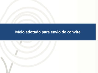 Meio adotado para envio do convite
 
